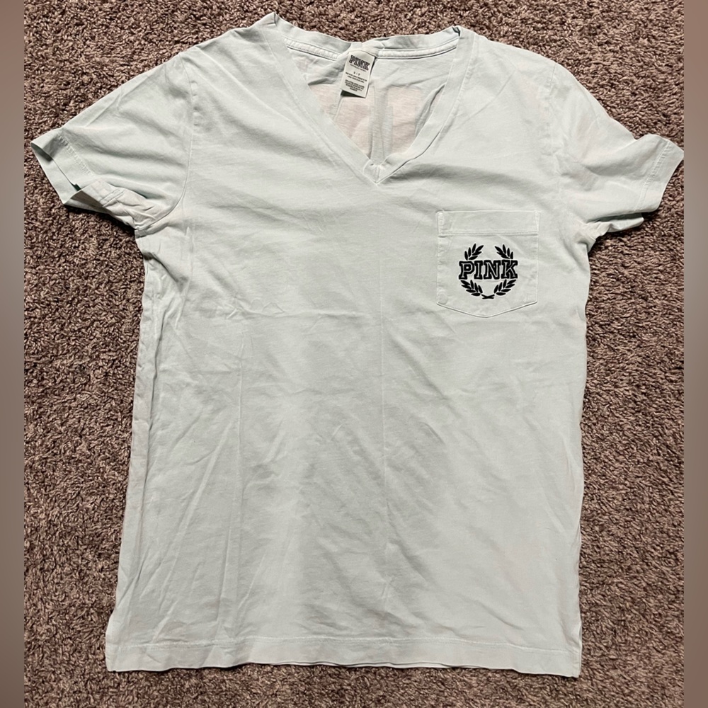 PINK Victoria's Secret Light Blue Tee